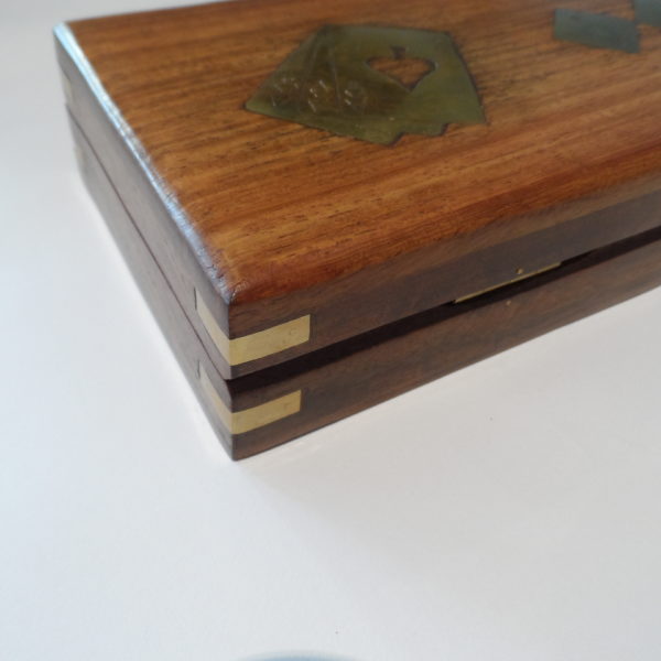 Wooden Playing Card Box Decorative Showpiece - Image 5