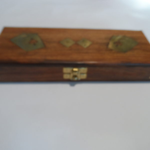 Wooden Playing Card Box Decorative Showpiece - Image 4