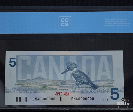 Bank of Canada Specimen $5