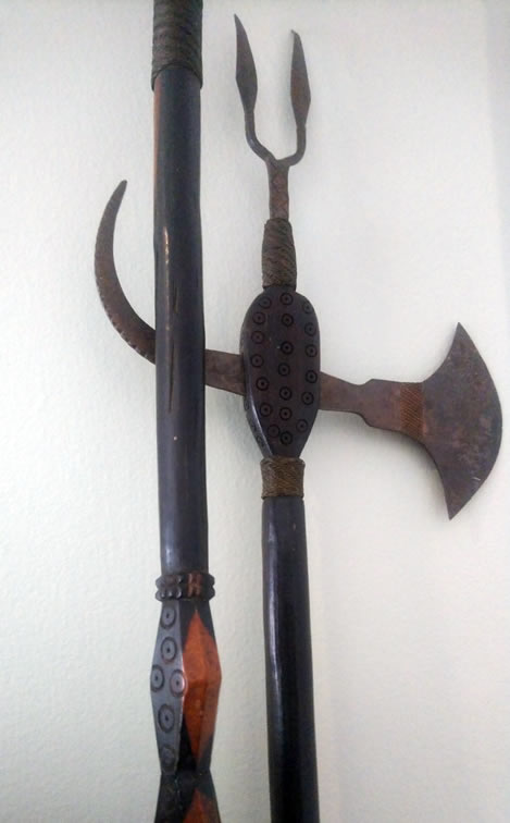 Shona Axe and Spear Staffs