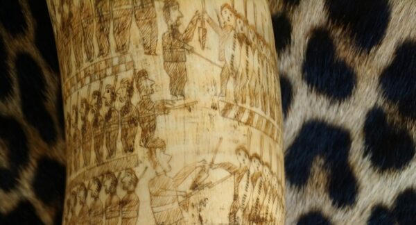 Zulu Engraved Cow Horn