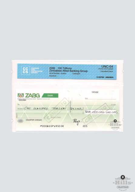 Zimbabwe 100 Trillion Dollars
