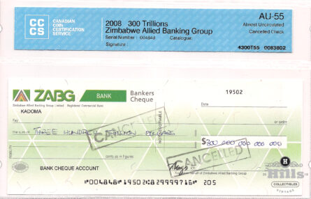 Zimbabwe 300 Trillion Dollars