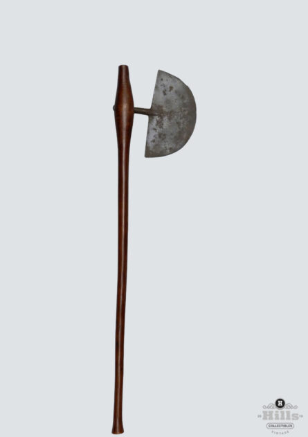 Zulu Half Moon Battle Axe (isiZenze) - Bulbous Wooden Head Variant
