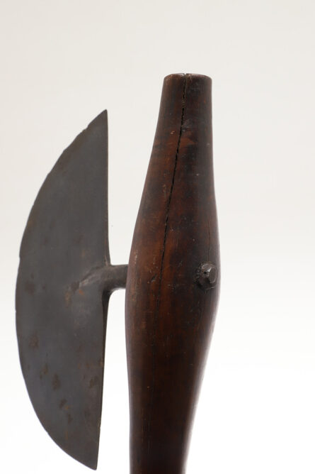Zulu Half Moon Battle Axe (isiZenze) - Bulbous Wooden Head Variant