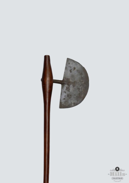 Zulu Half Moon Battle Axe (isiZenze) - Bulbous Wooden Head Variant